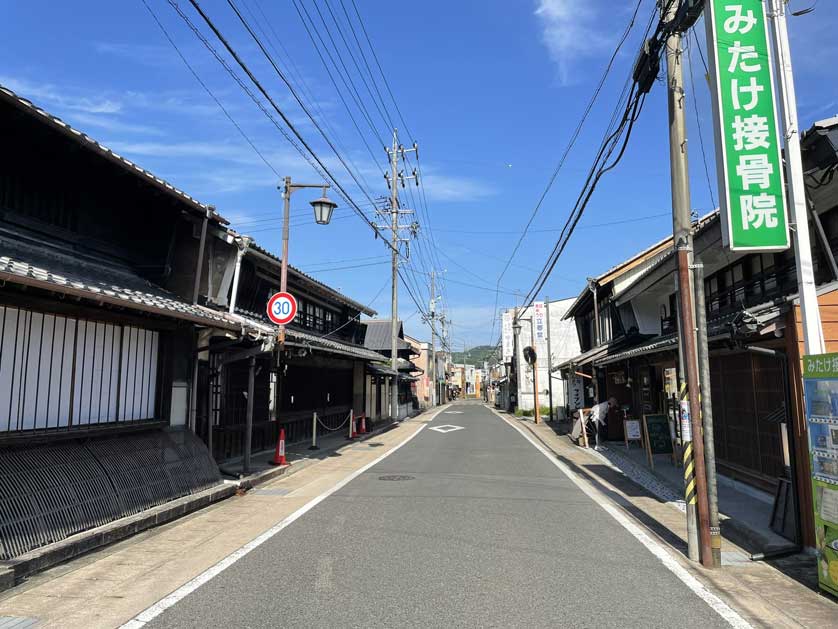 The Nakasendo runs through the main street in Mitake, Gifu.