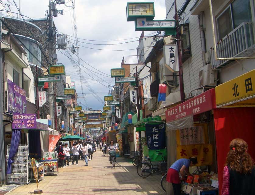 Korea Town main street in Tsuruhashi, Osaka.