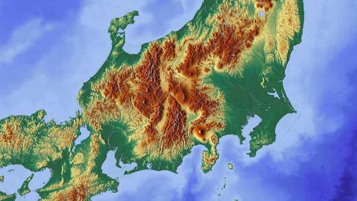 Map of Tokyo, Japan.